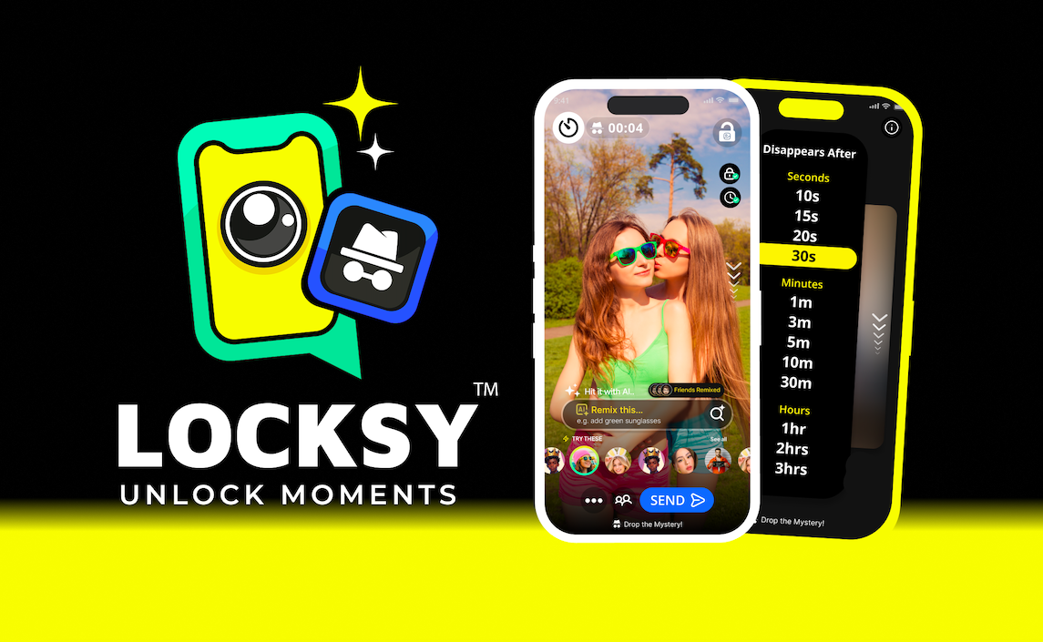 Top teen chat app USA 2026 — Locksy 20-second countdown timer